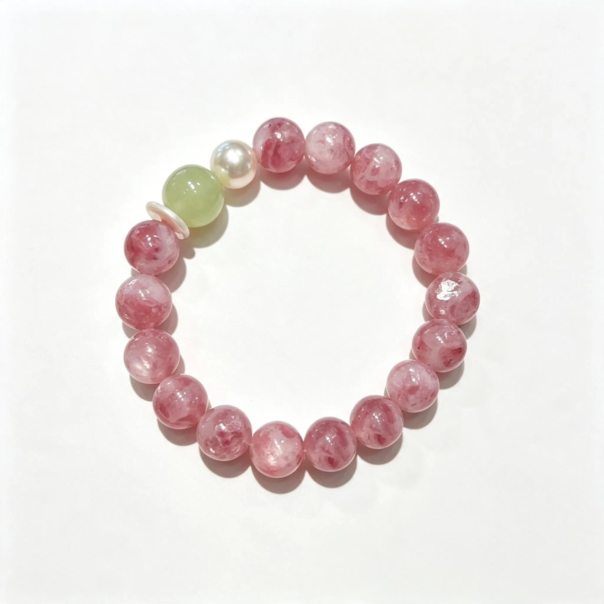 Pink Purple Crystal Bead Bracelet | Natural Stone Bracelet for Women, Gift for Her,Gelang,Tangan,Kemas,Gaya,Rantai,with